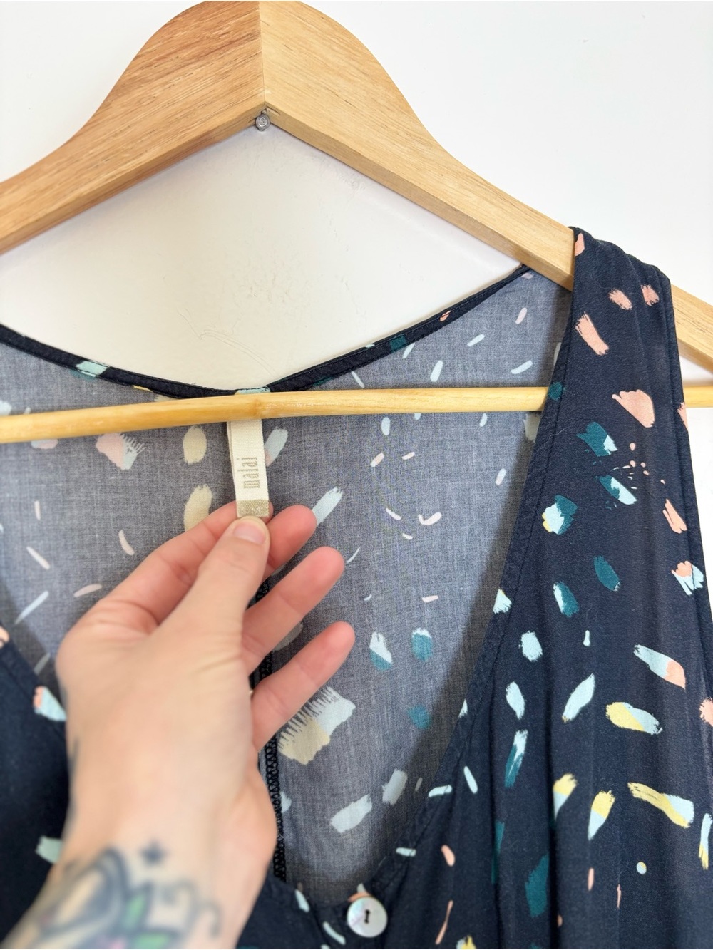 Anthropologie Malai Pompinjay Playa Maxi Dress In Washed Navy - Picture 5 of 8